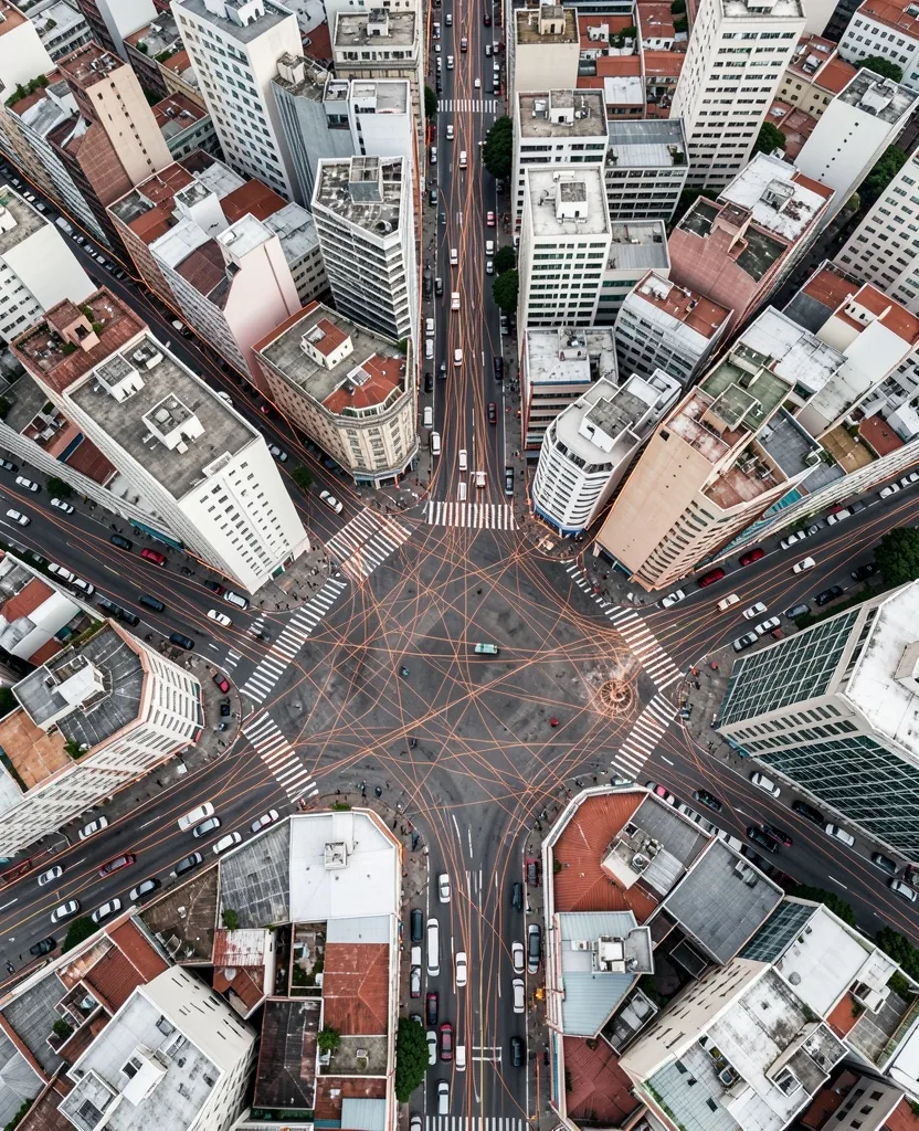 Vista aérea de terreno argentino con cuadrícula de análisis de visión por computadora