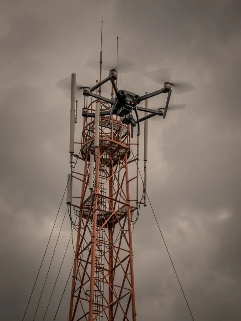 Inspección de torre de comunicaciones con dron