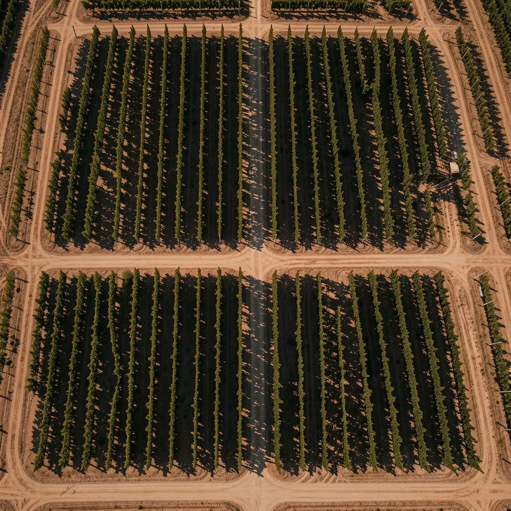 Vista aérea de terreno argentino captada por dron