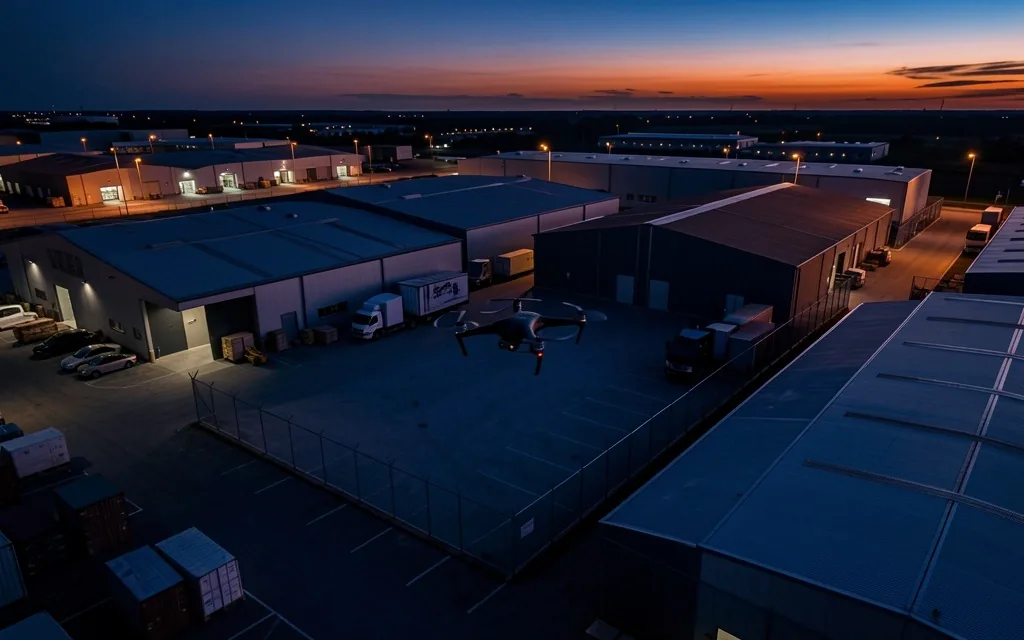 Vigilancia de perímetros industriales con dron equipado con visión artificial
